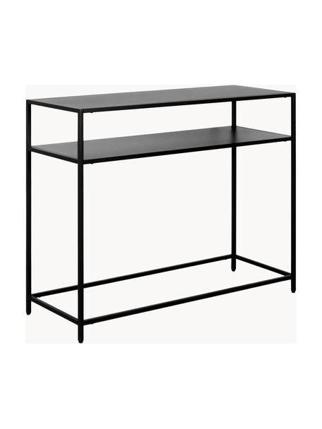 Console en métal Neptun, Métal, revêtement par poudre, Noir, larg. 100 x haut. 79 cm