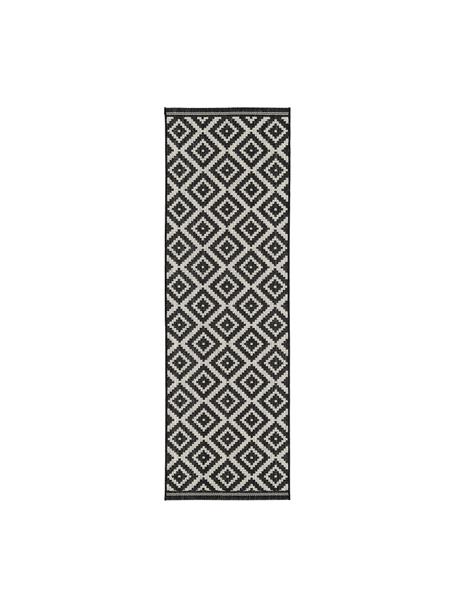 Tapis intérieur-extérieur Miami, 70 % polypropylène, 30 % polyester

Le matériau est certifié STANDARD 100 OEKO-TEX®, 13.HTR.20785, HOHENSTEIN HTTI, Noir, blanc, larg. 80 x long. 250 cm