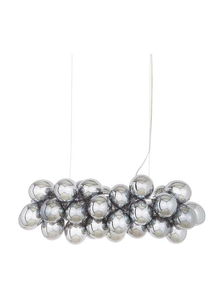 Grande suspension design grappe à sphères multiples en verre chromé Gross Bar, Couleur chrome, larg. 80 x haut. 36 cm