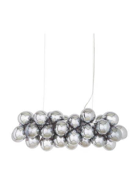 Grosse Glaskugel Pendelleuchte Gross Bar, Baldachin: Nickel, verchromt, Chromfarben, B 80 x H 36 cm