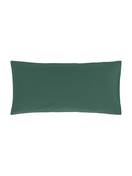 Poszewka na poduszkę z perkalu bawełnianego Elsie, 2 szt., Ciemny zielony, S 40 x D 80 cm