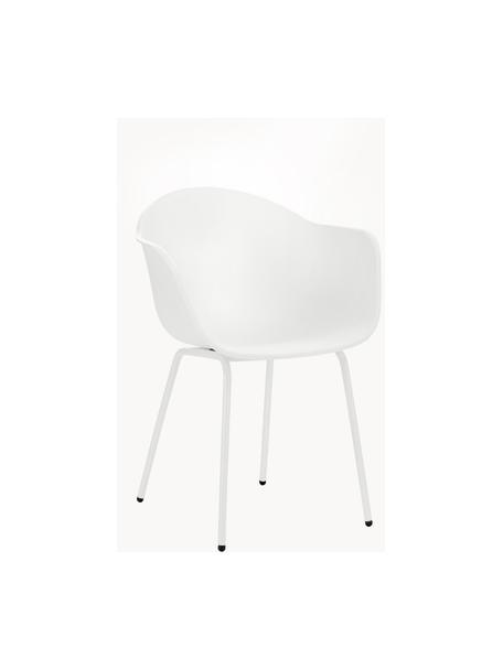 Gartenstuhl Claire, Sitzschale: 65% Kunststoff, 35% Fiber, Beine: Metall, pulverbeschichtet, Weiß, B 60 x T 54 cm