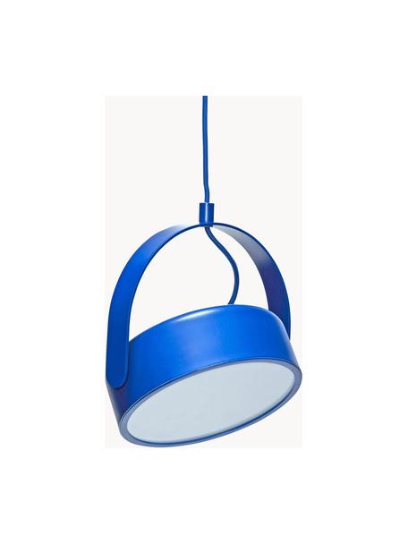 Kleine Dimmbare LED-Pendelleuchte Stage, Blau, B 22 x H 27 cm