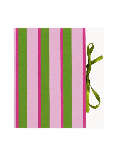 Dziennik Secret Tales, Bawełna, papier Palain 80 g/m², papier kolorowy, tektura, Blady różowy, zielony, S 16 x W 22 cm