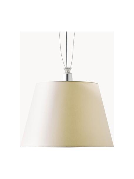 Pendelleuchte Tolomeo Mega, Lampenschirm: Pergamentpapier, Baldachin: Aluminium, beschichtet, Off White, Schwarz, Ø 42 x H 29 cm