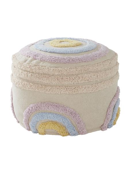 Dětský bavlněný puf Sunita, Béžová, více barev, Ø 40 cm, V 28 cm