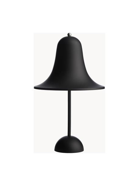 Kleine mobile LED-Tischlampe Pantop, Design Verner Panton, Kunststoff, Schwarz, matt, Ø 18 x H 30 cm