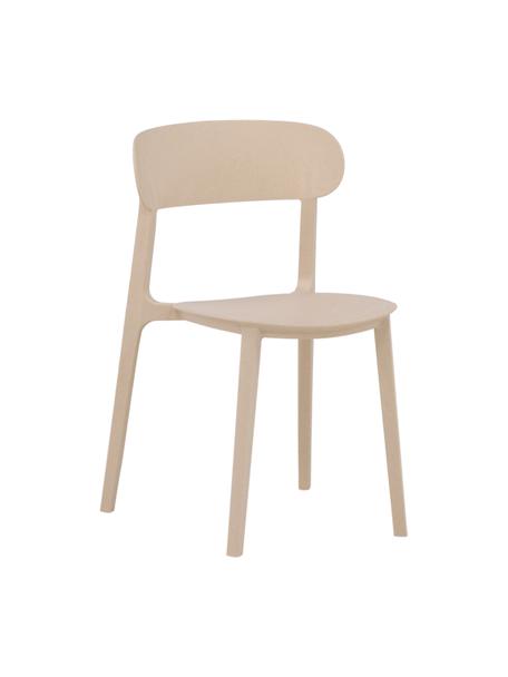 Kunststof stoel Åstol, Kunststof, Beige, B 50 x H 79 cm