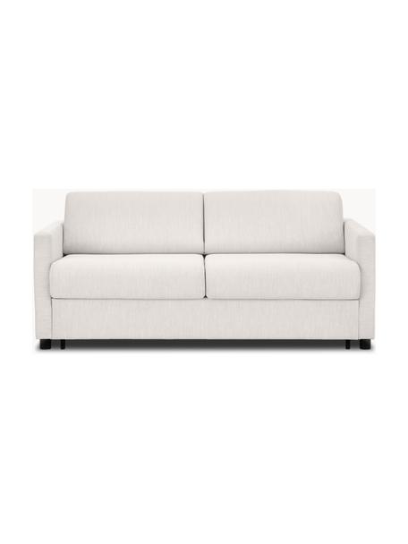 Divano letto 2 posti con materasso Morgan, Rivestimento: 100% poliestere Il rivest, Piedini: legno massiccio di pino l, Tessuto bianco latte, Larg. 187 x Prof. 92 cm