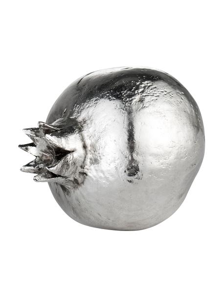 Handgefertigte Deko-Figur Serafina Pomegranate H 8 cm, Polyresin, Silberfarben, Ø 7 x H 8 cm