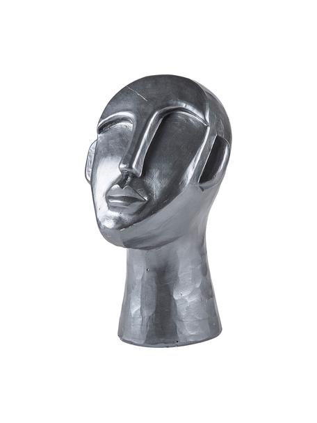 Deko-Objekt Head, Beton, Silberfarben, B 18 x T 17 cm
