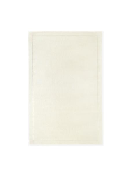 Alfombra artesanal de lana Ezra, Reverso: 70% algodón, 30% poliéste, Blanco crema, An 200 x L 300 cm (Tamaño L)