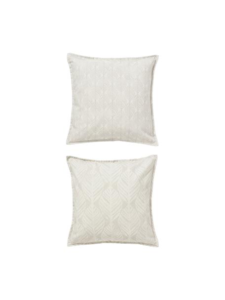 Súprava poťahov na vankúše s grafickým vzorom Armanda, 2 diely, 80 %  polyester, 20 %  bavlna, Béžová, Š 45 x D 45 cm