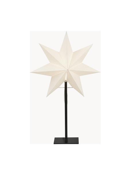 Oggetto luminoso con spina Frozen, Paralume: carta, Base della lampada: metallo rivestito, Bianco latte, nero, Larg. 34 x Alt. 55 cm