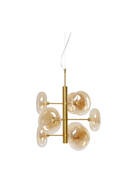 Lampada a sospensione Headlight, Paralume: vetro, Baldacchino: metallo rivestito, Struttura: metallo rivestito, Dorato, ambrato, Ø 53 x Alt. 155 cm