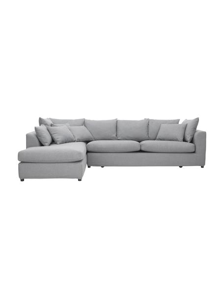 Divano angolare grande Zach, Rivestimento: polipropilene Il rivestim, Piedini: materiale sintetico, Tessuto grigio, Larg. 300 x Prof. 213 cm, chaise-longue a sinistra