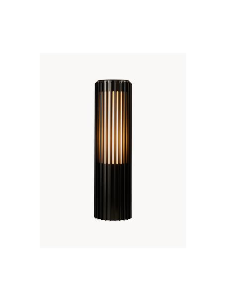 Luce per sentiero Aludra, Struttura: metallo rivestito, Paralume: plastica, Nero, Ø 12 x Alt. 45 cm