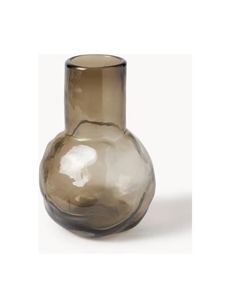 Vase en verre Bunch, haut. 20 cm, Verre, Grège, translucide, Ø 14 x haut. 20 cm