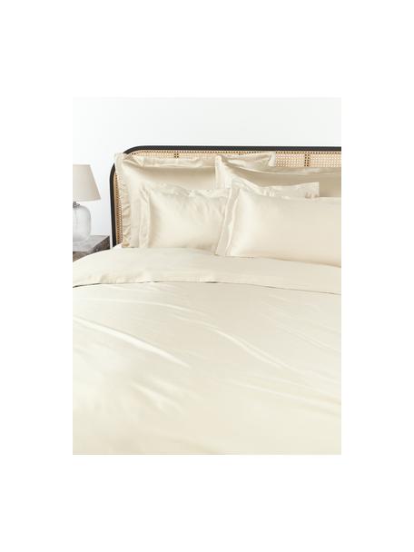Funda nórdica de seda de morera con dobladillo Marianna, Off White, Cama 90 cm (155 x 220 cm)