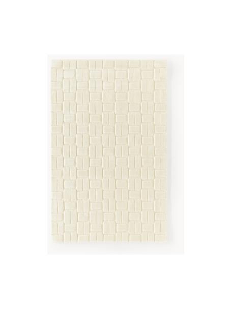 Ręcznie tkany dywan z wełny z wypukłą strukturą Orlando, 100% wełna z certyfikatem RWS

Włókna dywanów wełnianych mogą nieznacznie rozluźniać się w pierwszych tygodniach użytkowania, co ustępuje po pewnym czasie, Kremowobiały, S 120 x D 180 cm (Rozmiar S)