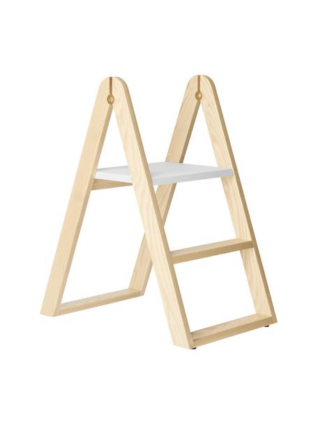 Escalera de madera de fresno Reech, Estructura: madera de fresno pintada, Madera clara, An 40 x Al 72 cm