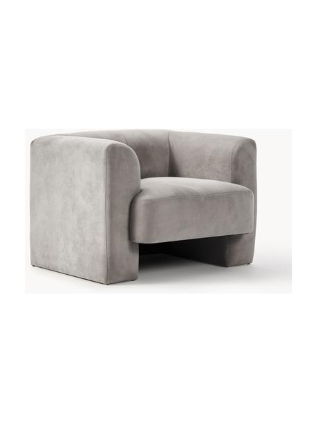 Sillón Bobi, Tapizado: 88% poliéster, 12% nylon , Estructura: madera de pino maciza, Tejido gris, An 100 x F 82 cm