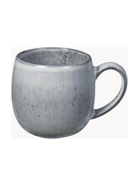 Tazza tè fatta a mano Nordic Sea 2 pz, Gres, Grigio-blu, Ø 9 x Alt. 10 cm, 450 ml