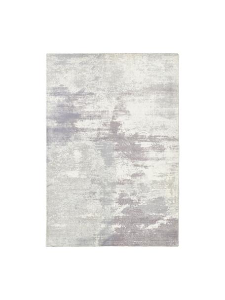 Design laagpolig vloerkleed Aviva in grijs, 100 % polyester, GRS-gecertificeerd, Grijstinten, B 80 x L 150 cm (maat XS)