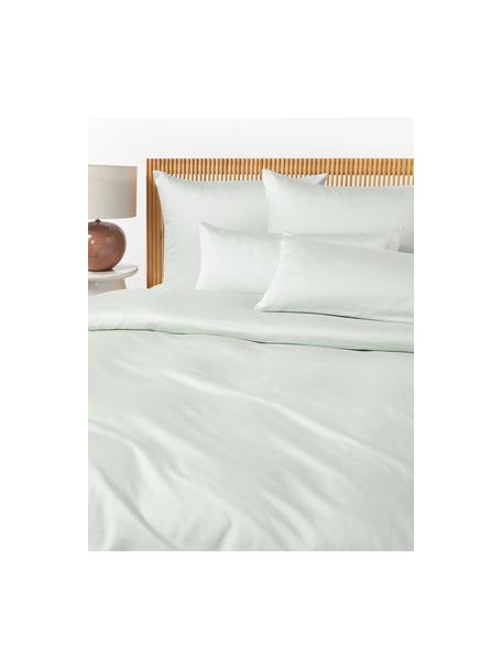 Baumwollsatin-Bettdeckenbezug Comfort, Webart: Satin Fadendichte 300 TC,, Salbeigrün, B 135 x L 200 cm