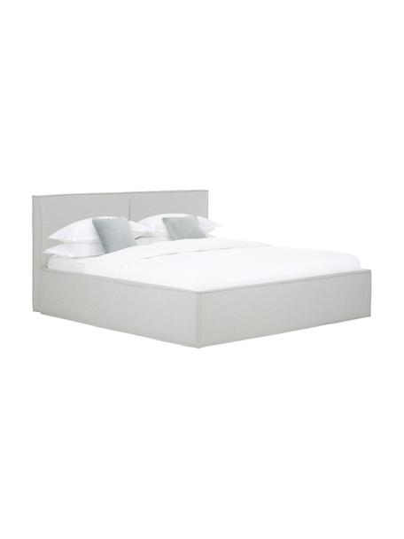 Gestoffeerd bed Dream, Bekleding: polyester (gestructureerd, Frame: massief grenenhout, FSC-g, Geweven stof lichtgrijs, 140 x 200 cm