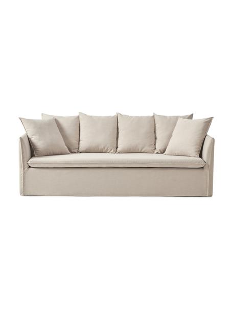 Sofa Mila (3-Sitzer), Bezug: 100% Polyester Der hochwe, Gestell: Kieferholz, Faserplatte, , Webstoff Hellgrau, B 220 x H 85 cm