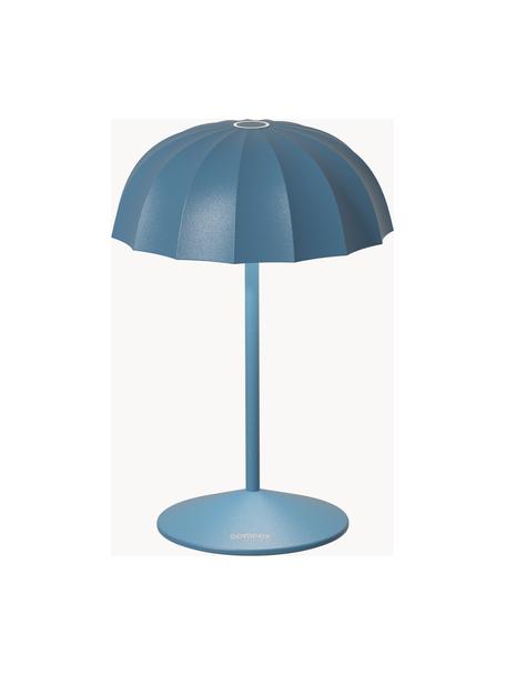 Lampada piccola da esterno portatile a LED con luce regolabile Ombrellino, Lampada: alluminio rivestito, Grigio blu, Ø 16 x Alt. 23 cm