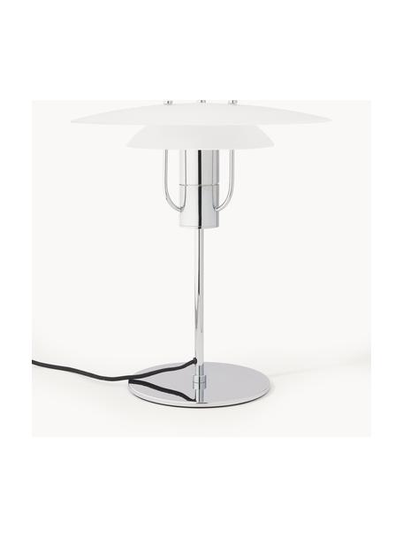 Stolní lampa Kali, Bílá, odstíny chromu, Ø 35 cm, V 40 cm