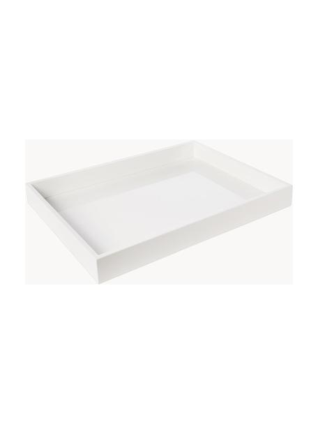Vassoio molto lucido Hayley, Vassoio: fibra di media densità, v, Bianco, Larg. 50 x Prof. 35 cm