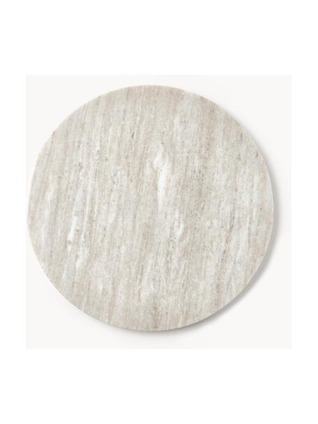 Plat de service décoratif en marbre Como, Marbre, Beige, marbré, Ø 35 x haut. 2 cm