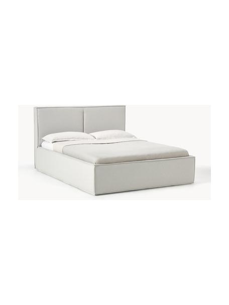 Gestoffeerd bed Dream, Bekleding: polyester (gestructureerd, Frame: massief grenenhout en pla, Geweven stof lichtbeige, B 140 x L 200 cm