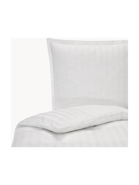 Copripiumino in raso bianco Willa, Tessuto: raso Densità del filo 250, Bianco, Larg. 155 x Lung. 220 cm