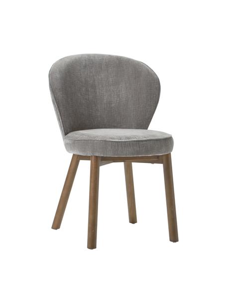 Krzesło tapicerowane Serena, Tapicerka: szenil (92% poliester, 6%, Nogi: lite drewno jesionowe, la, Szary, S 56 x G 64 cm