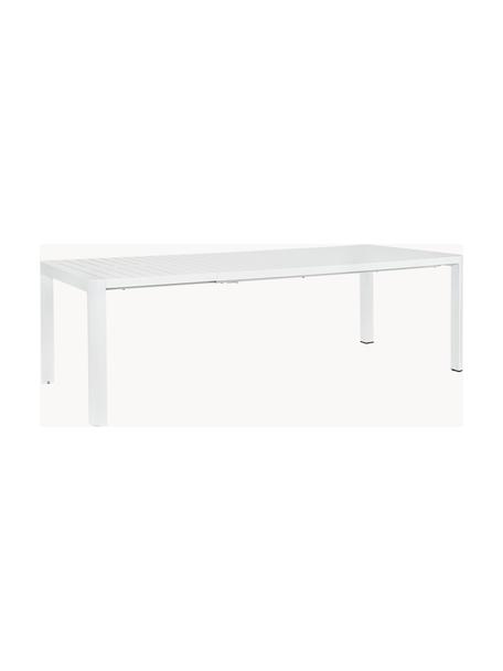 Tavolo da giardino allungabile Kiplin, 180 - 240 x 100 cm, Alluminio verniciato a polvere, Bianco, Larg. 180/240 x Prof. 100 cm