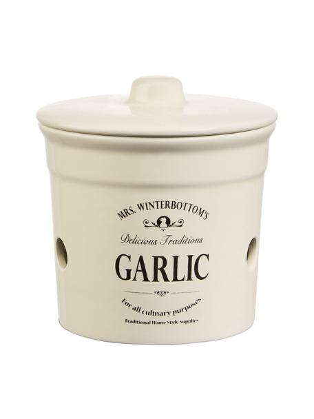 Bote Mrs Winterbottoms Garlic, Gres, Crema, negro, Ø 14 x Al 12 cm