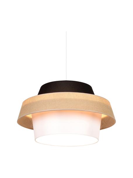 Lámpara de techo Preto, Pantalla: tela, Anclaje: metal recubierto, Cable: plástico, Negro, beige, blanco, Ø 55 x Al 30 cm