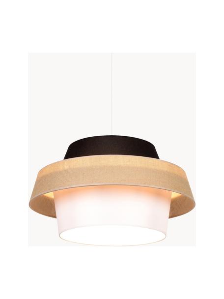 Lámpara de techo Preto, Pantalla: tela, Anclaje: metal recubierto, Cable: plástico, Negro, beige, blanco, Ø 55 x Al 30 cm