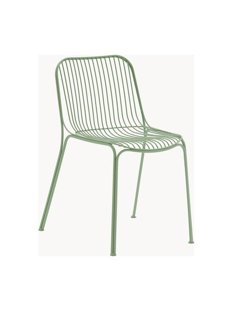 Chaise de jardin Hiray, Acier galvanisé, laqué, Vert sauge, larg. 53 x prof. 55 cm