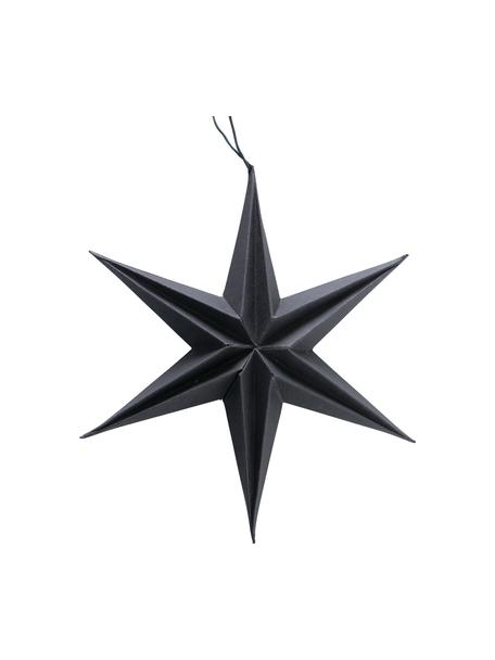 Étoile de Noël à suspendre Kassia, 2 élém., Papier, Noir, Ø 20 x haut. 20 cm