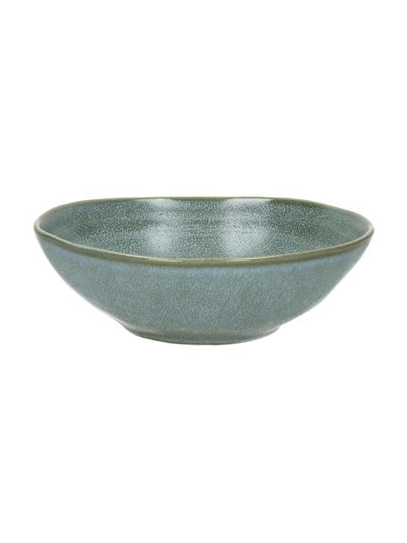 Assiette creuse céramique Neboa, 4 pièces, Grès cérame, Gris, bleu, Ø 20 x haut. 7 cm