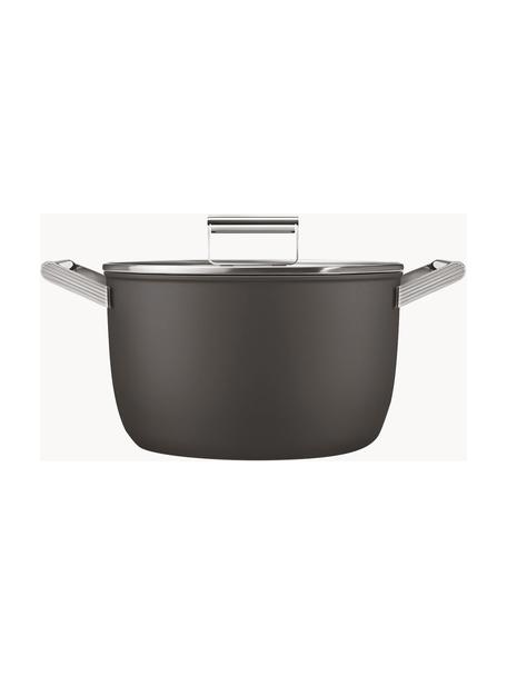Braadpan 50's Style met deksel en antiaanbaklaag, Deksel: glas en roestvrij stalen , Zwart, Ø 26 x H 21 cm