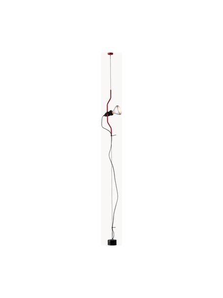 Dimbare hanglamp Parentesi, Gecoat staal, Rood, Ø 11 x H 61 cm