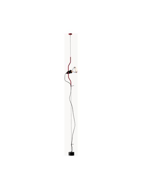 Hanglamp Parentesi, Gecoat staal, Rood, Ø 11 x H 61 cm