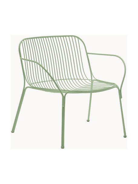 Fauteuil de jardin Hiray, Acier galvanisé, laqué, Vert sauge, larg. 73 x prof. 65 cm