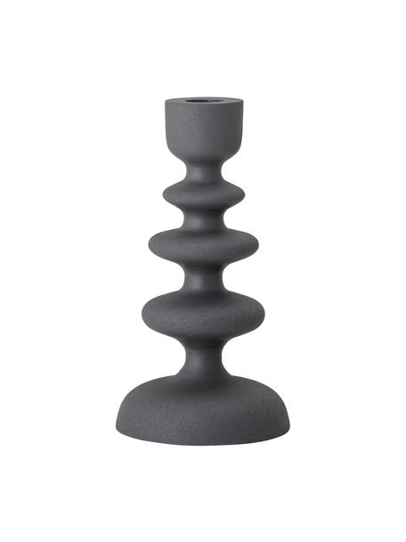 Świecznik z metalu Indiya, Aluminium powlekane, Czarny, Ø 10 x W 20 cm